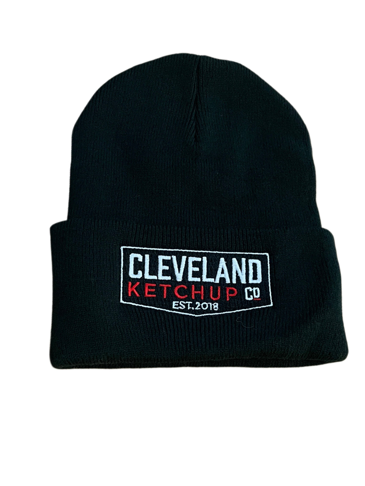 Cleveland Ketchup Knit Cuffed Hat (Black)