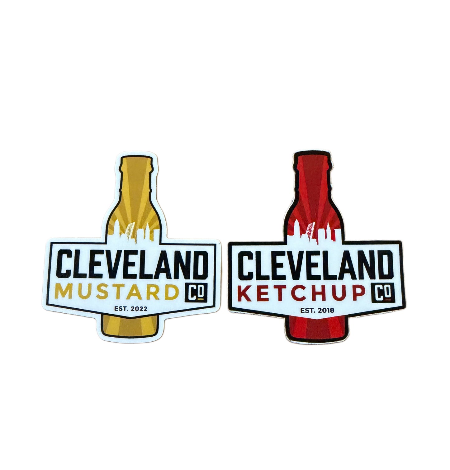 One Vinyl Ketchup and One Vinyl Mustard Sticker (2.5 inch)
